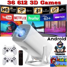 Безжичен Проектор 37 000 Вградени 3D Игри Безжичен Стрийминг до Платформи