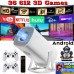 Безжичен Проектор 37 000 Вградени 3D Игри Безжичен Стрийминг до Платформи